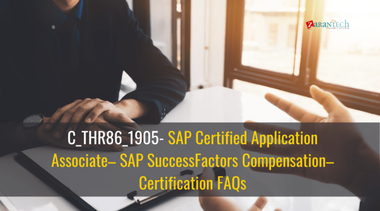 C_THR86_1905 - SAP Associate - SAP SuccessFactors Compensation - FAQs