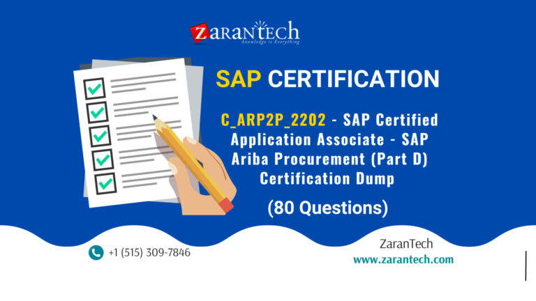 - SAP Certified Application Associate - SAP Ariba Procurement (Part D)