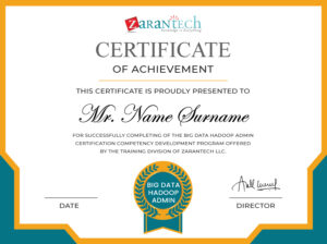 Big Data Hadoop Admin Training-Certificate|ZaranTech